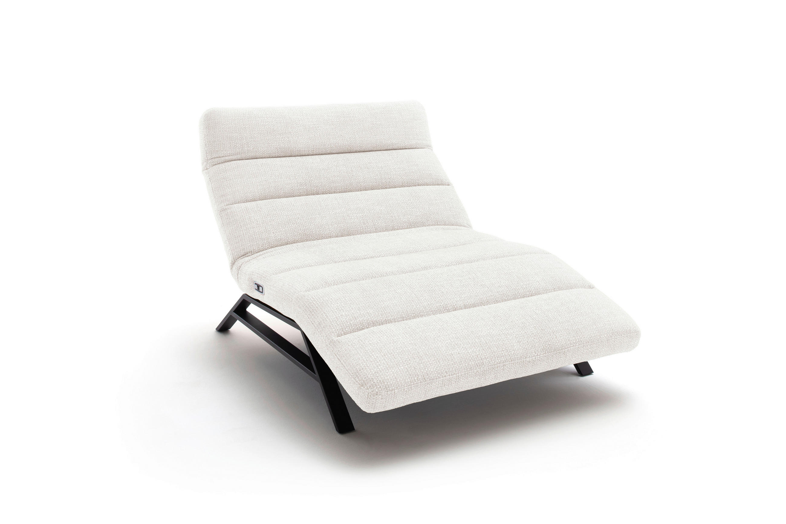 RELAXLIEGE Chenille Weiß  - Schwarz/Weiß, Design, Textil/Metall (120/54-113/158-198cm) - Pure Home Lifestyle