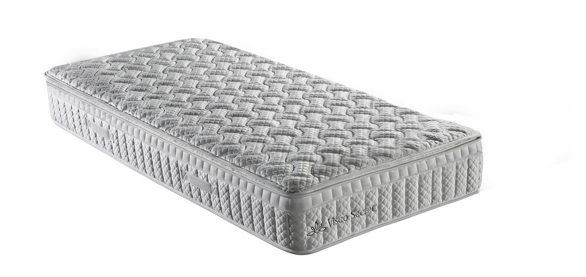 TASCHENFEDERKERNMATRATZE 100/200 cm, Höhe ca.: 27 cm, H5 = hart, 7-Zonen - Weiß, Textil (100/200cm) - Boxxx