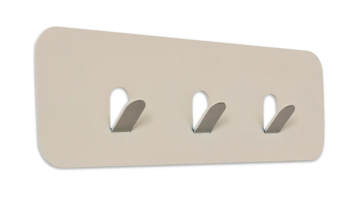 HAKENLEISTE  in Creme  - Creme, Design, Metall (30/10/3cm) - Xora