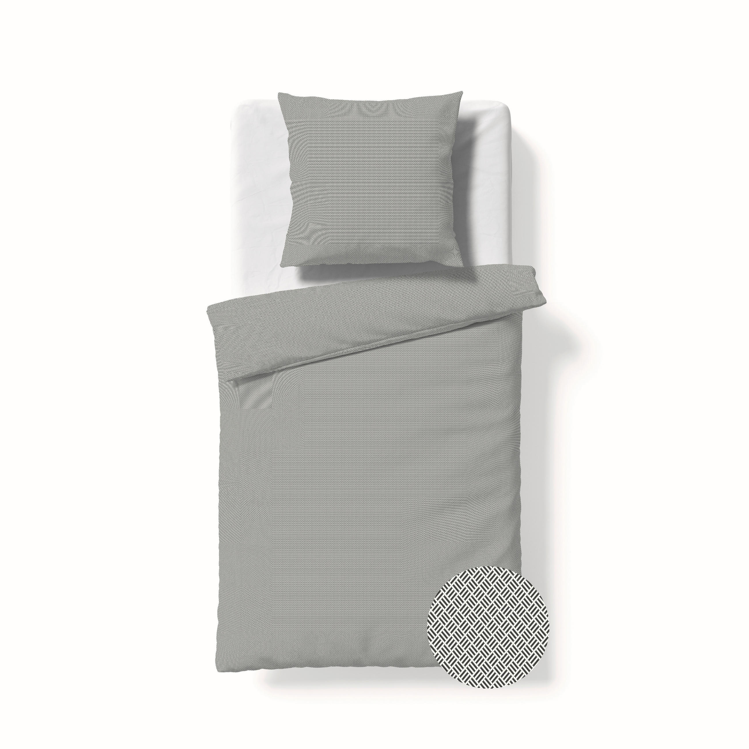 BETTWÄSCHE Flanell 135/200 cm  - Grau, KONVENTIONELL, Textil (135/200cm) - Fleuresse