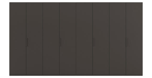 DREHTÜRENSCHRANK 400/223/61 cm,  in Graphitfarben, 8-türig  - Graphitfarben, Basics, Holzwerkstoff/Metall (400/223/61cm) - Novel