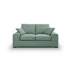 2-SITZER-SOFA Flachgewebe Petrol  - Petrol/Schwarz, Basics, Holz/Textil (182/93cm) - MID.YOU