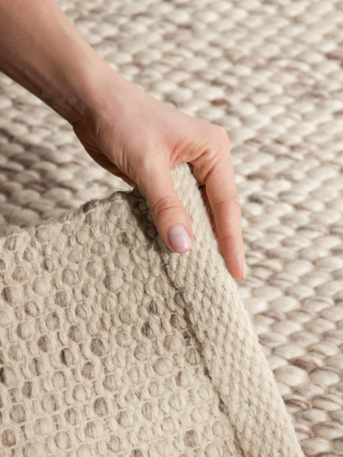 WOLLTEPPICH 160/230 cm Lyon Braun, Creme rechteckig  - Creme/Braun, Basics, Textil (160/230cm) - Elle Decoration