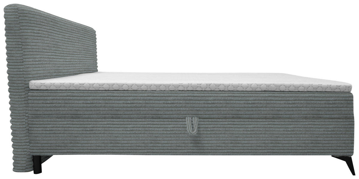 BOXBETT 180/200 cm  in Grau  - Schwarz/Grau, Design, Holz/Holzwerkstoff (180/200cm) - Xora
