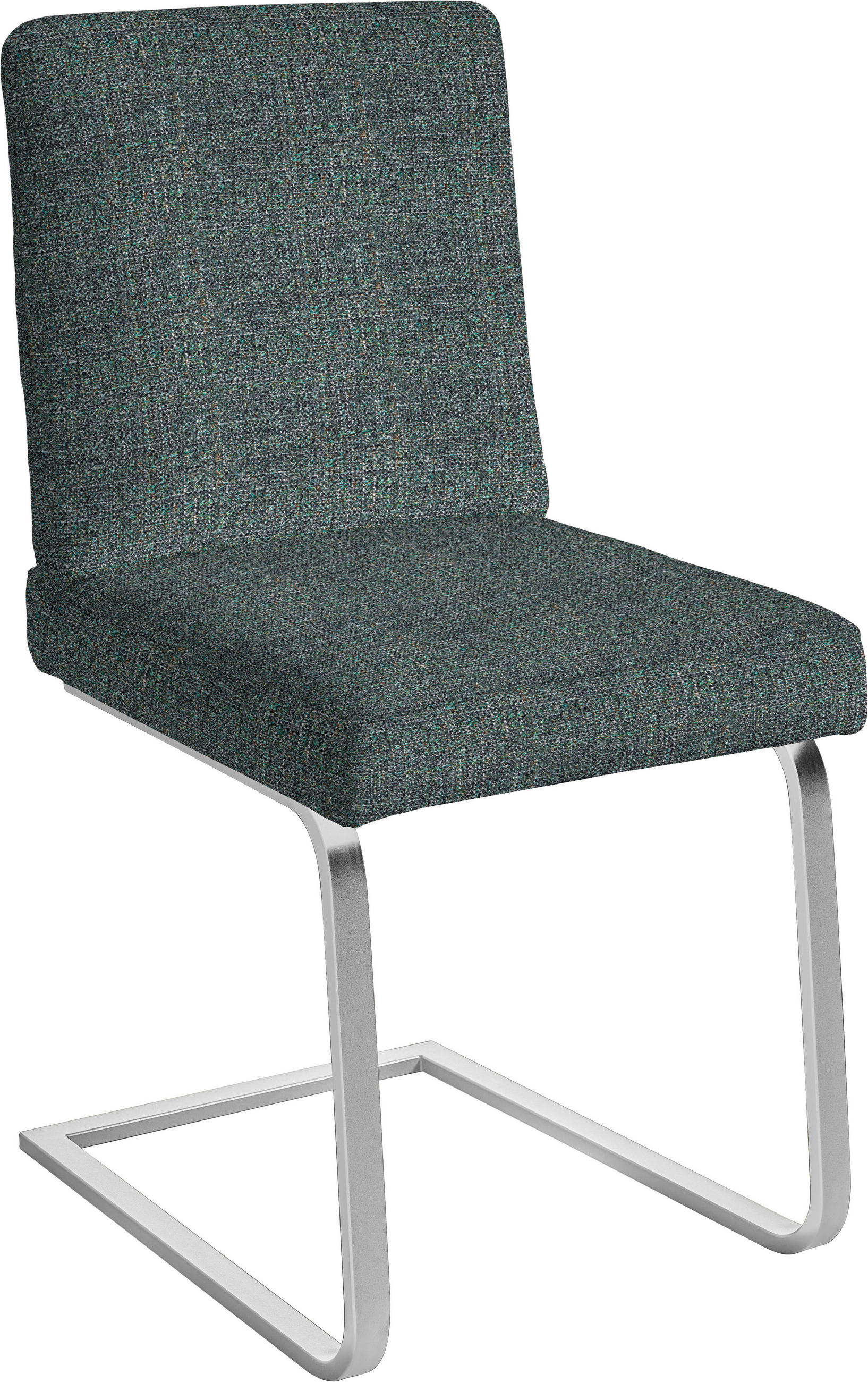 SCHWINGSTUHL  in Stahl Flachgewebe  - Türkis/Chromfarben, Design, Textil/Metall (60/92/60cm) - Dieter Knoll