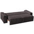 SCHLAFSOFA in Textil Braun, Grau - Chromfarben/Braun, Design, Textil/Metall (252/89/98cm) - Novel SCHLAFSOFA in Textil Braun, Grau - Chromfarben/Braun, Design, Textil/Metall (252/89/98cm) - Novel