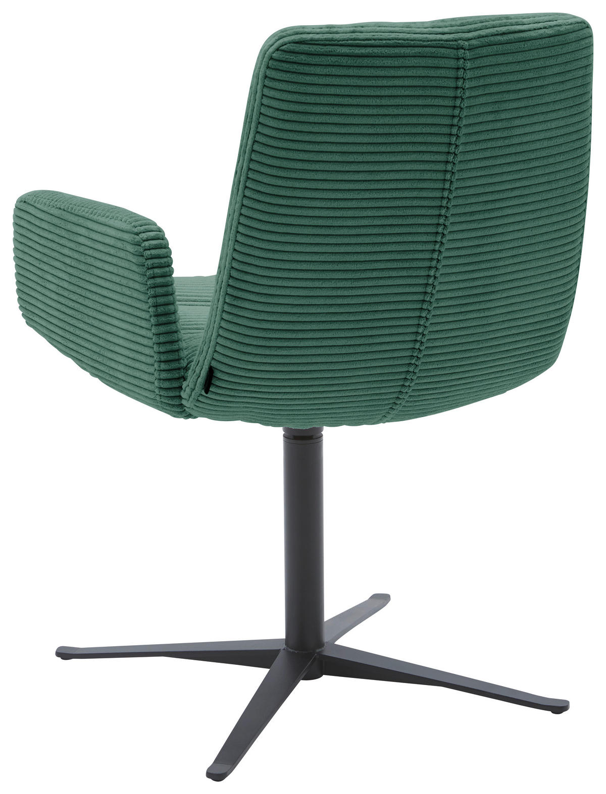 ARMLEHNSTUHL  in Cord  - Schwarz/Grün, Design, Textil/Metall (61/88/66cm) - Dieter Knoll