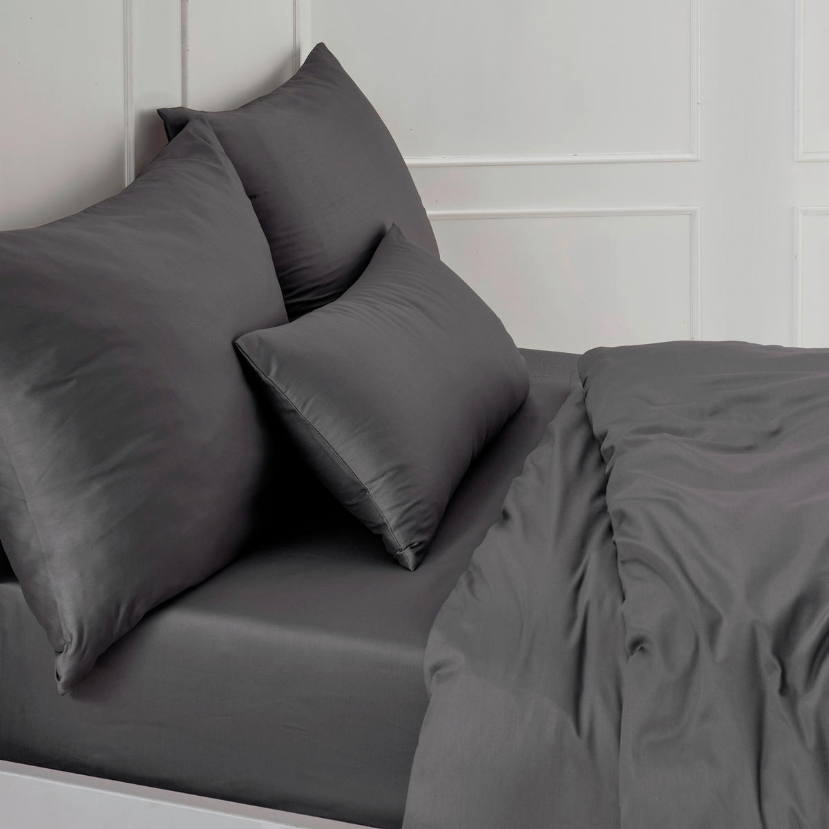 BETTWÄSCHE 3-teilig Satin 200/220 cm  - Grau, Design, Textil (200/220cm) - Florella