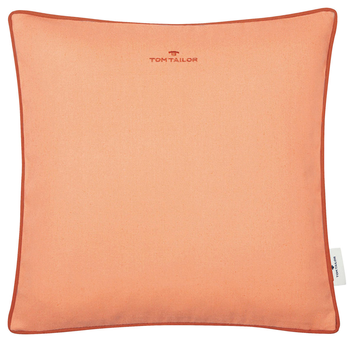 KISSENHÜLLE Dove Signature 40/40 cm  - Koralle/Orange, KONVENTIONELL, Textil (40/40cm) - Tom Tailor