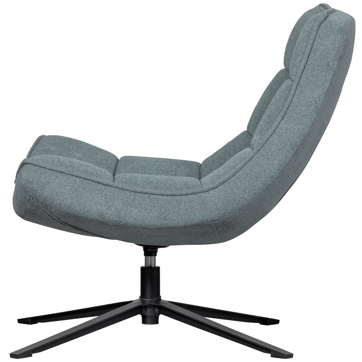 SESSEL in Webstoff Blau  - Blau/Schwarz, Design, Textil/Metall (74/84/86cm) - Livetastic