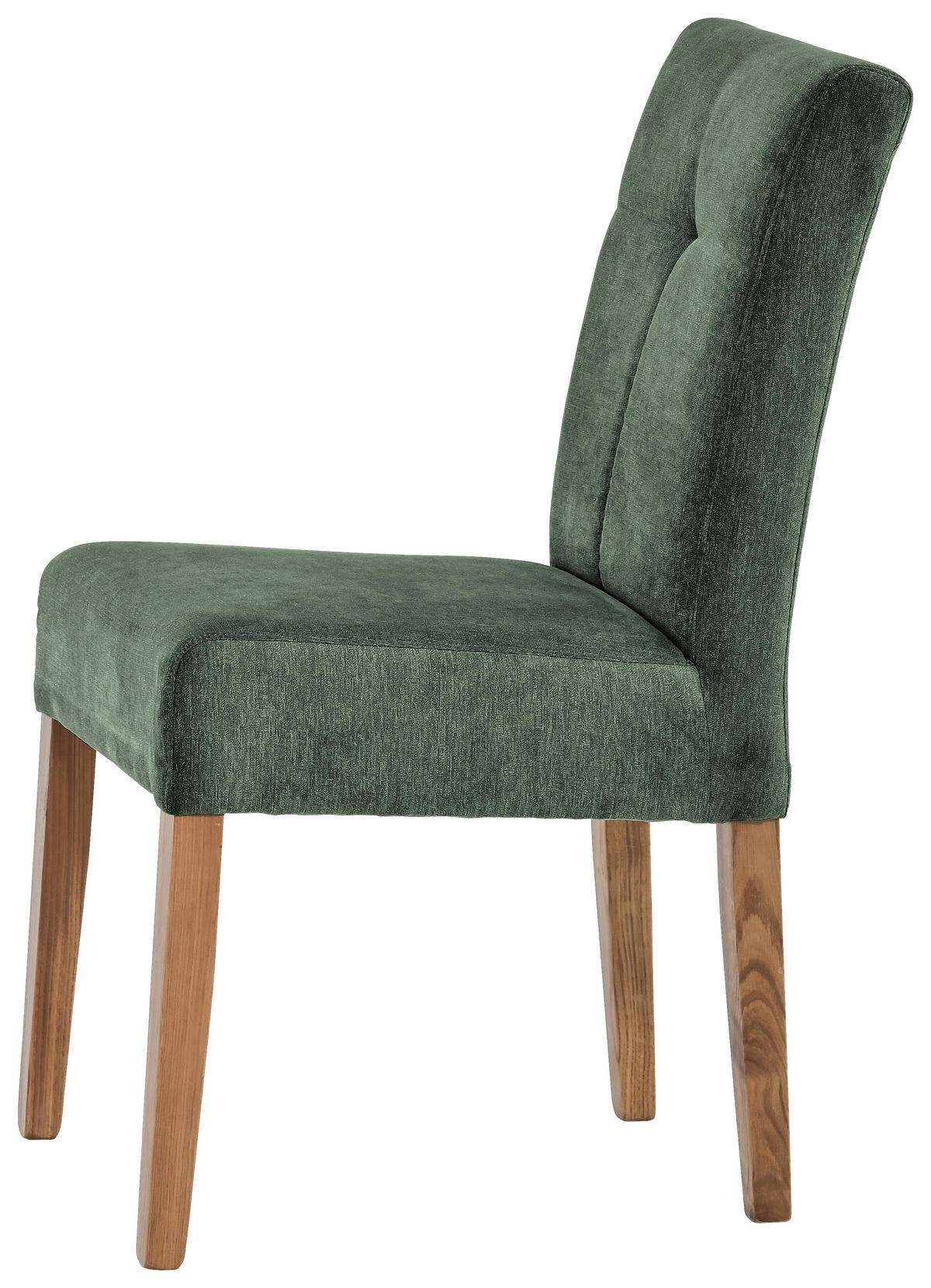 STUHL Webstoff Grün, Eichefarben Eiche massiv  - Eichefarben/Grün, KONVENTIONELL, Holz/Textil (47,5/91,5/63cm) - Cantus