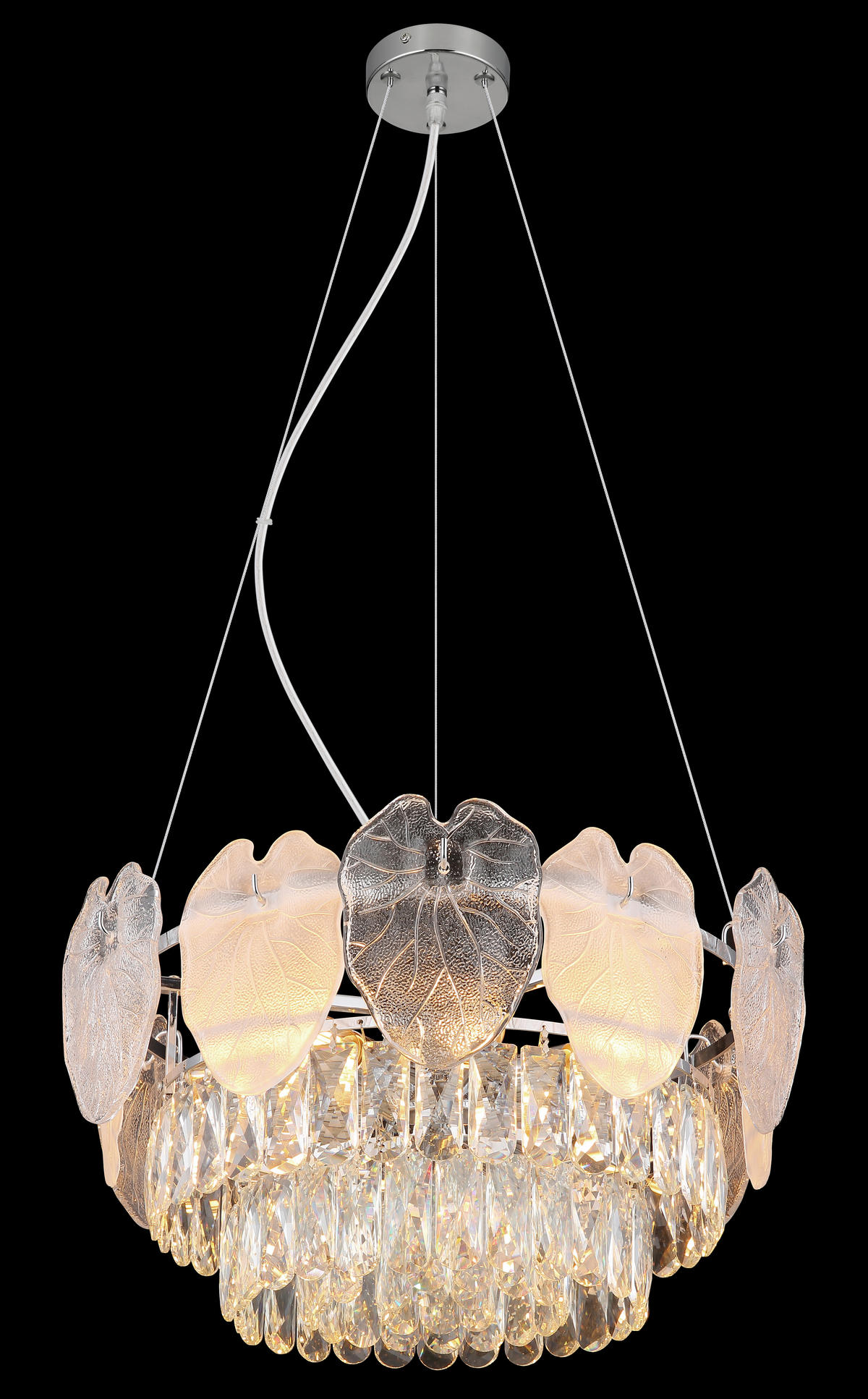 TAKKRONA BENJAMIN 50/120 cm  - klar/kromfärg, Klassisk, metall/glas (50/120cm) - Globo