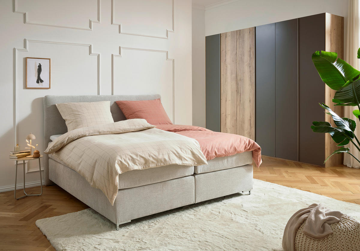 BETTWÄSCHE 135/200 cm JustB! by Bettina Zimmermann Renforcé  - Koralle/Creme, Design, Textil (135/200cm) - Musterring