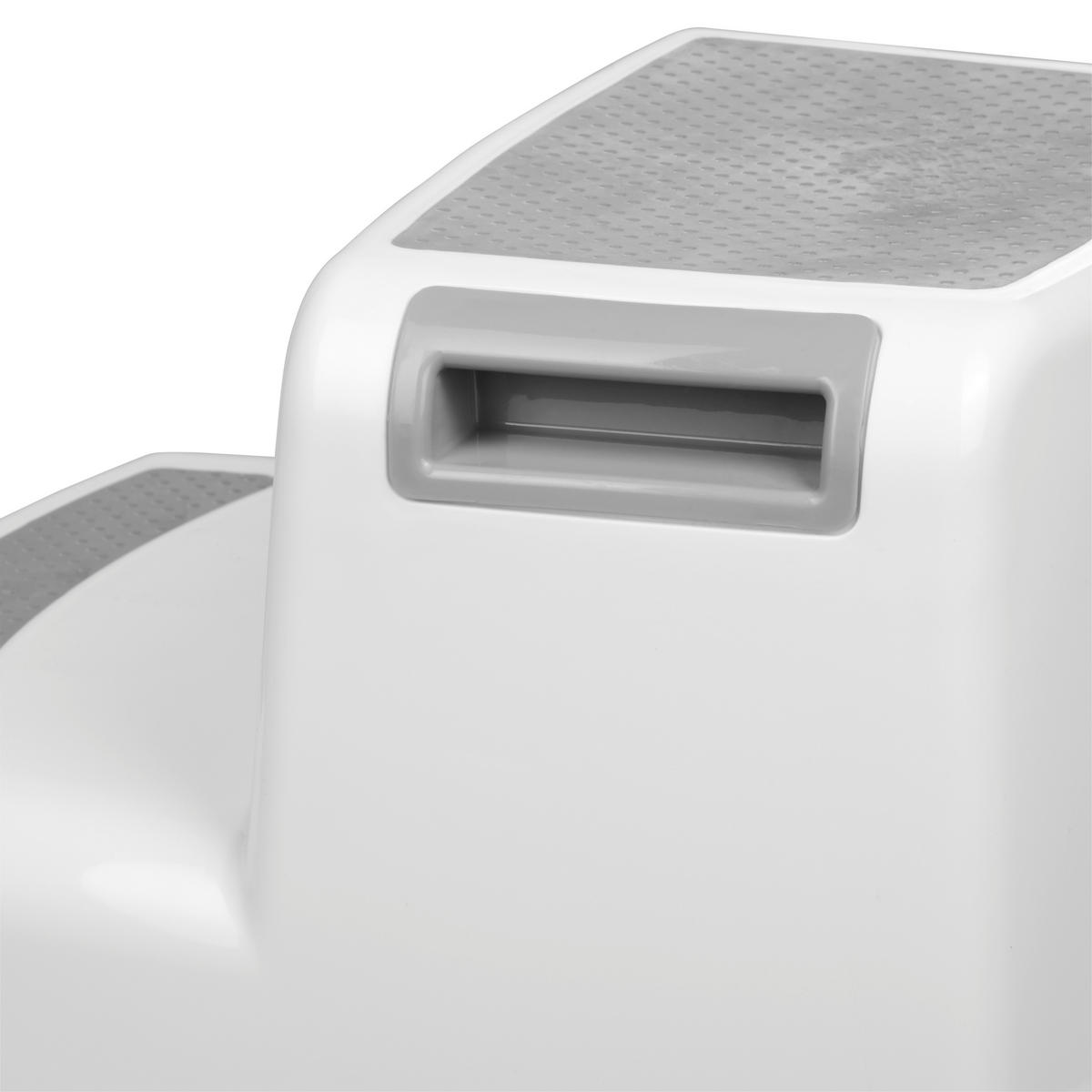 STOLICA STEPENIK  BASIC GREY  - siva/bela, Osnovno, plastika (36/33/26,5cm) - My Baby Lou