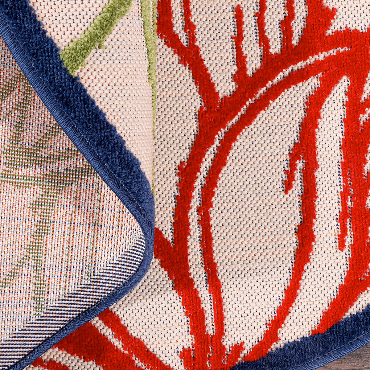 TEPIH ZA UNUTAR./VANJ. UPORAB  120 cm  višebojno, bijela  Floral  - bijela/višebojno, Lifestyle, tekstil/plastika (120cm)