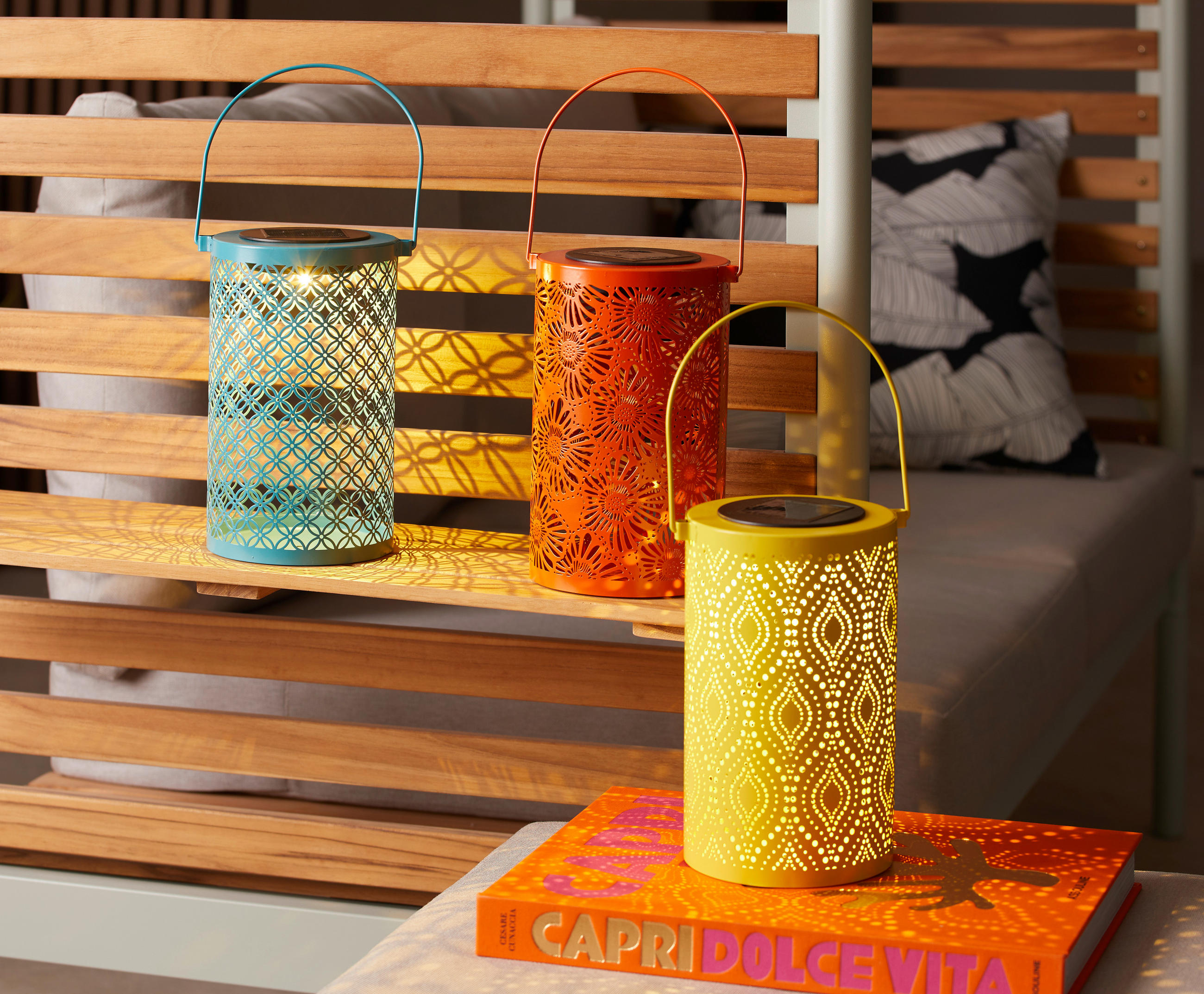 LAMPĂ SOLARĂ  - portocaliu, Lifestyle, metal (13cm) - Ambia Garden