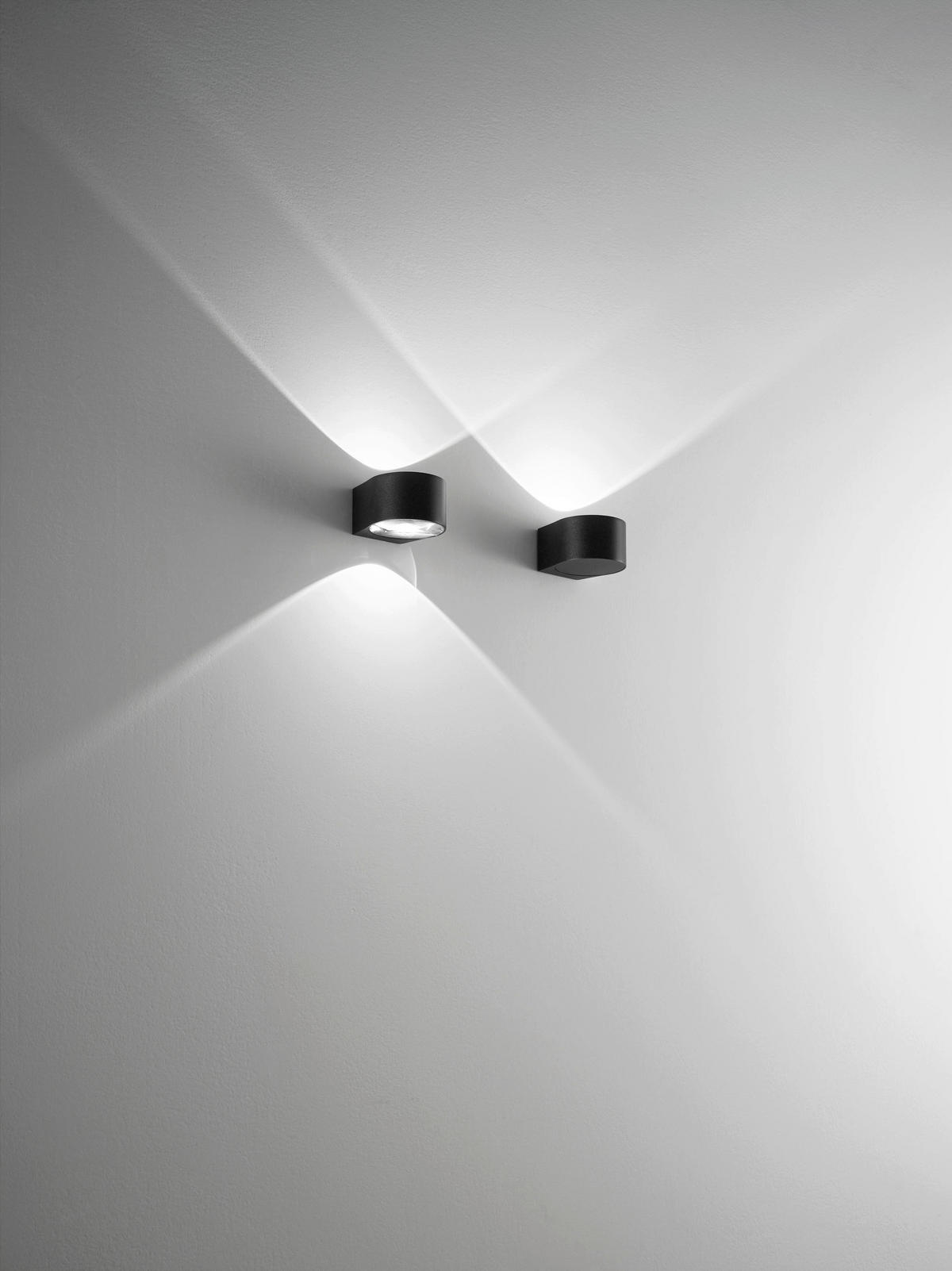 LED-AUßENLEUCHTE Lao 11/12/7 cm   - Schwarz, Design, Glas/Metall (11/12/7cm) - Fabas Luce