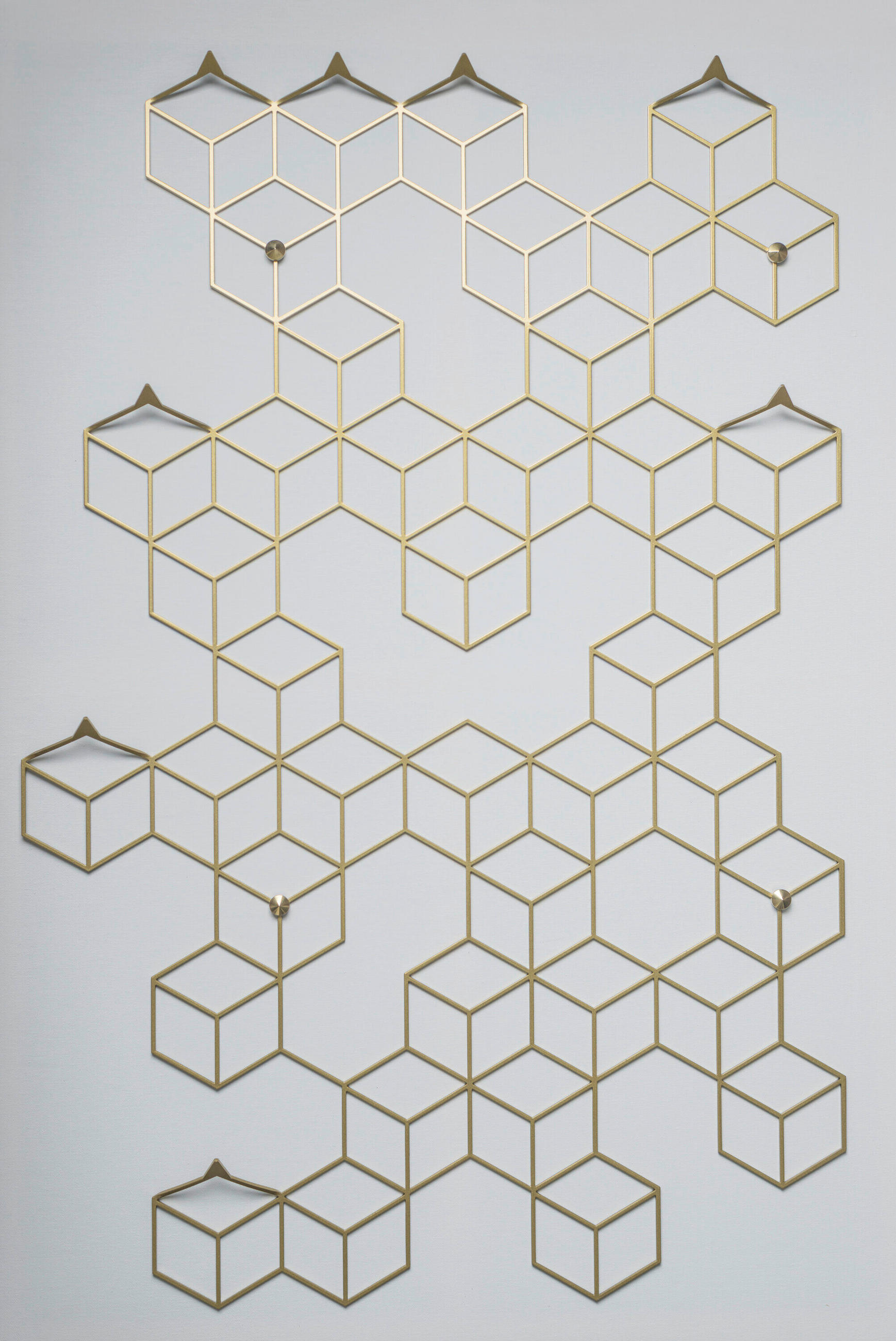 WANDGARDEROBE  in Goldfarben  - Goldfarben, Design, Metall (2,5/60/91cm) - MID.YOU