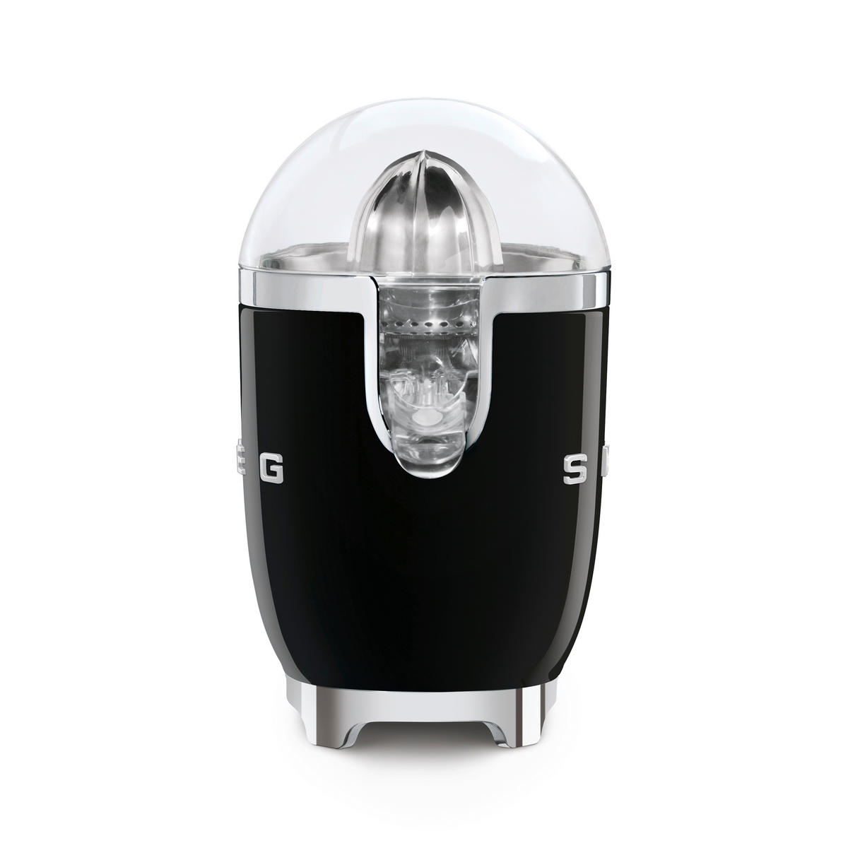 ZITRONENPRESSE - Schwarz Hochglanz, Trend, Metall (16.6/28.1/16.6cm) - SMEG