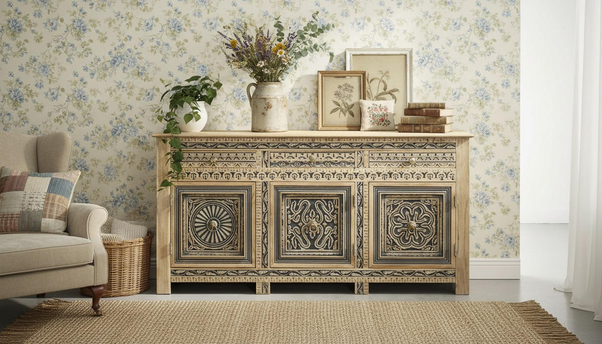 SIDEBOARD  190/95/40 cm 3 Schublade(n)  - Goldfarben/Naturfarben, LIFESTYLE, Holz/Holzwerkstoff (190/95/40cm) - Landscape