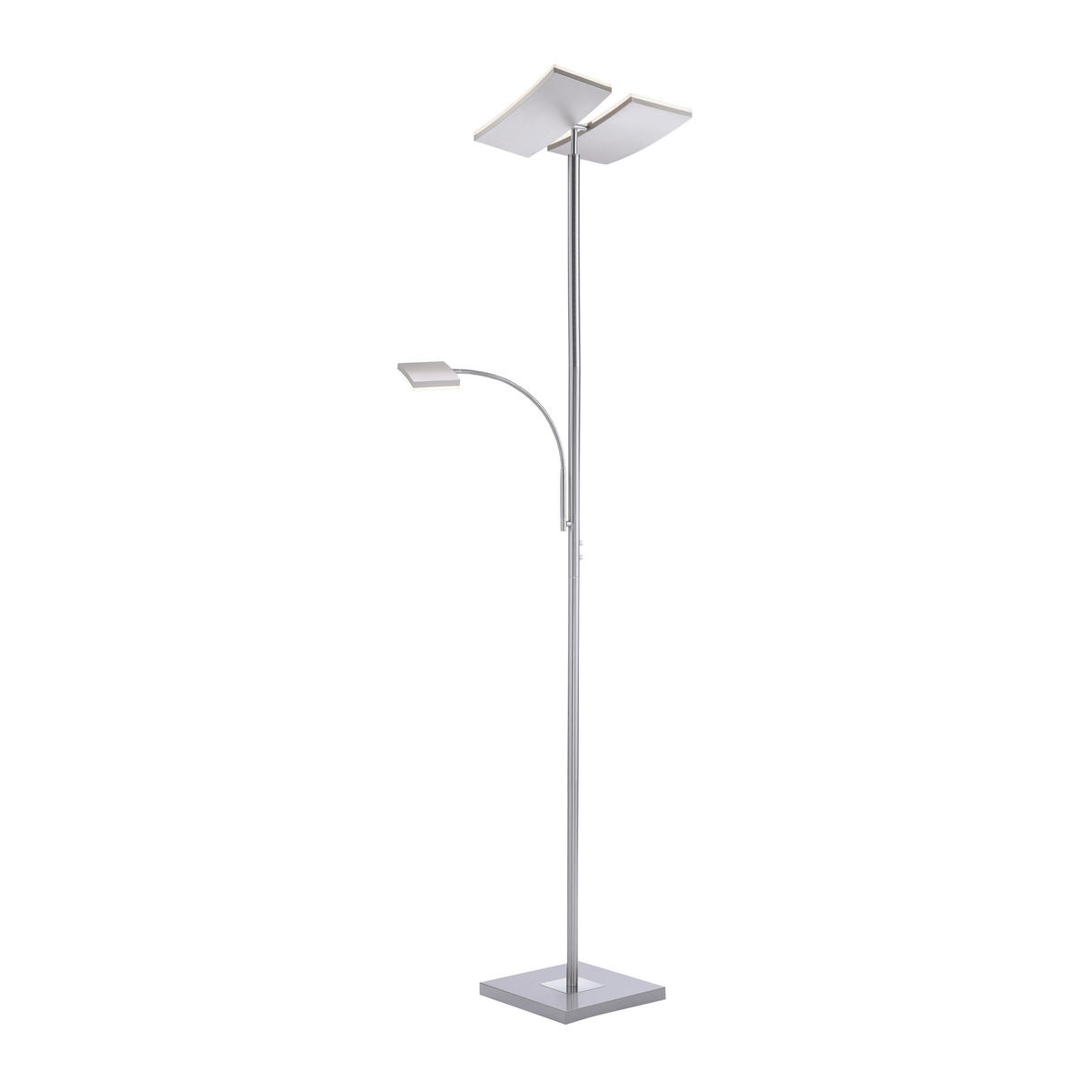 LED STOJACÍ LAMPA, 62/61/196 cm - barvy stříbra, Design, kov/plast (62/61/196cm)