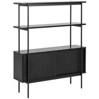 REGALELEMENT Schwarz  - Schwarz, MODERN, Holzwerkstoff/Metall (94/113,8/27cm)