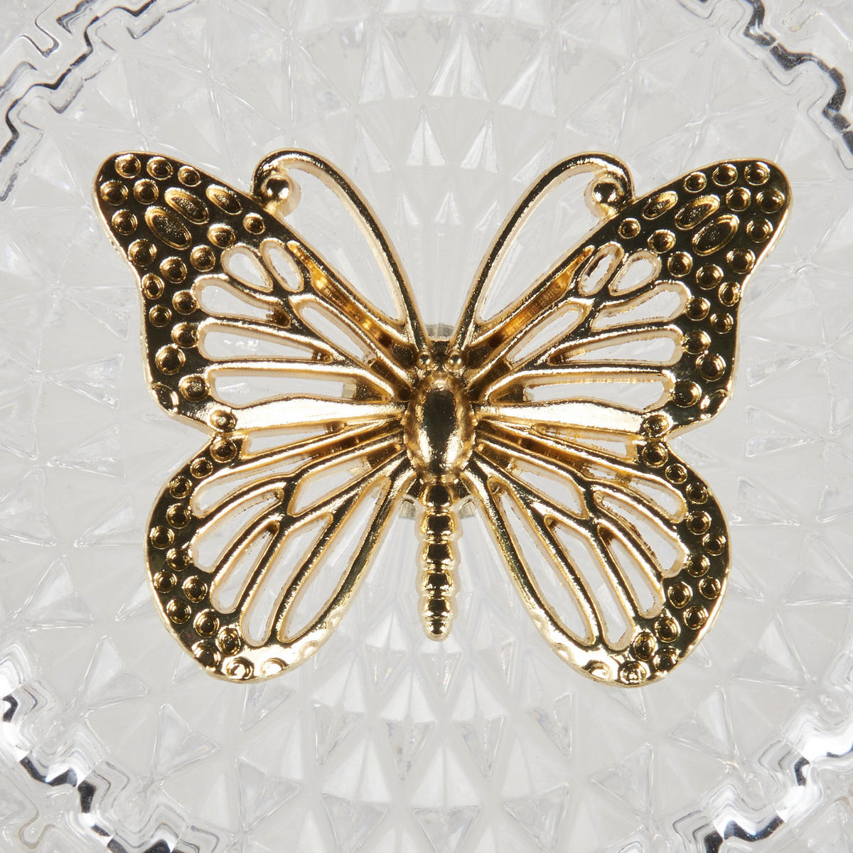 KUTIJA ZA NAKIT      - prozirna/zlatna, Konvencionalno, staklo (10,5/12,5cm) - Ambia Home