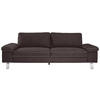 3-SITZER-SOFA Mikrofaser Dunkelbraun  - Chromfarben/Dunkelbraun, Design, Textil/Metall (234/86/97cm) - Hom`in