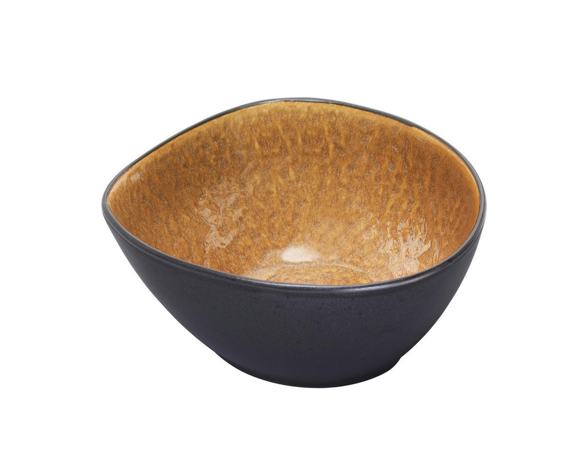 SCHALE SÖREN   - Schwarz/Orange, Basics, Keramik (16,5/6,5/18cm) - Novel