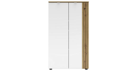 KOMMODE , 75/127/38 cm,  - Schwarz/Weiß, KONVENTIONELL, Holzwerkstoff/Metall (75/127/38cm) - Voleo