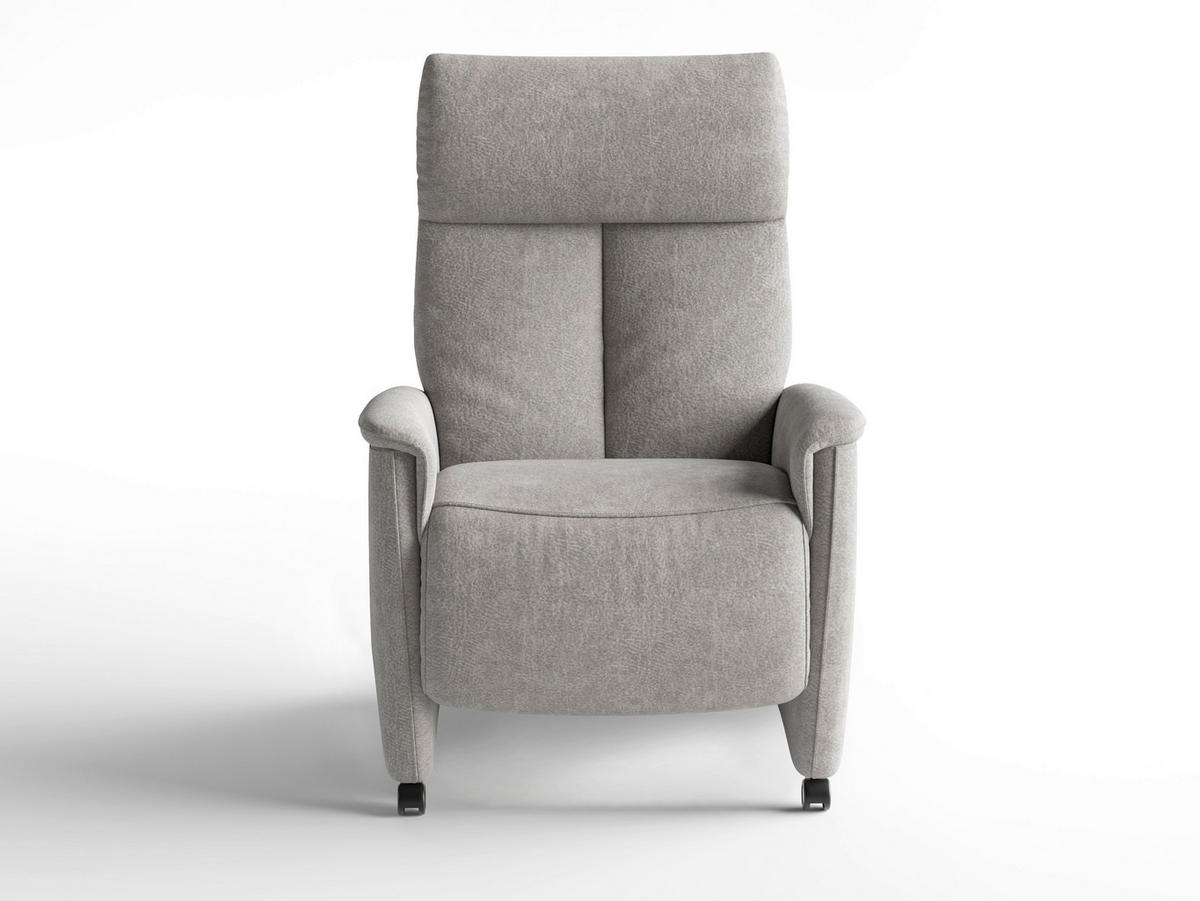 RELAXAČNÍ KŘESLO, textil, šedá - šedá/černá, Basics, textil/plast (76/110/84cm) - Sit & More