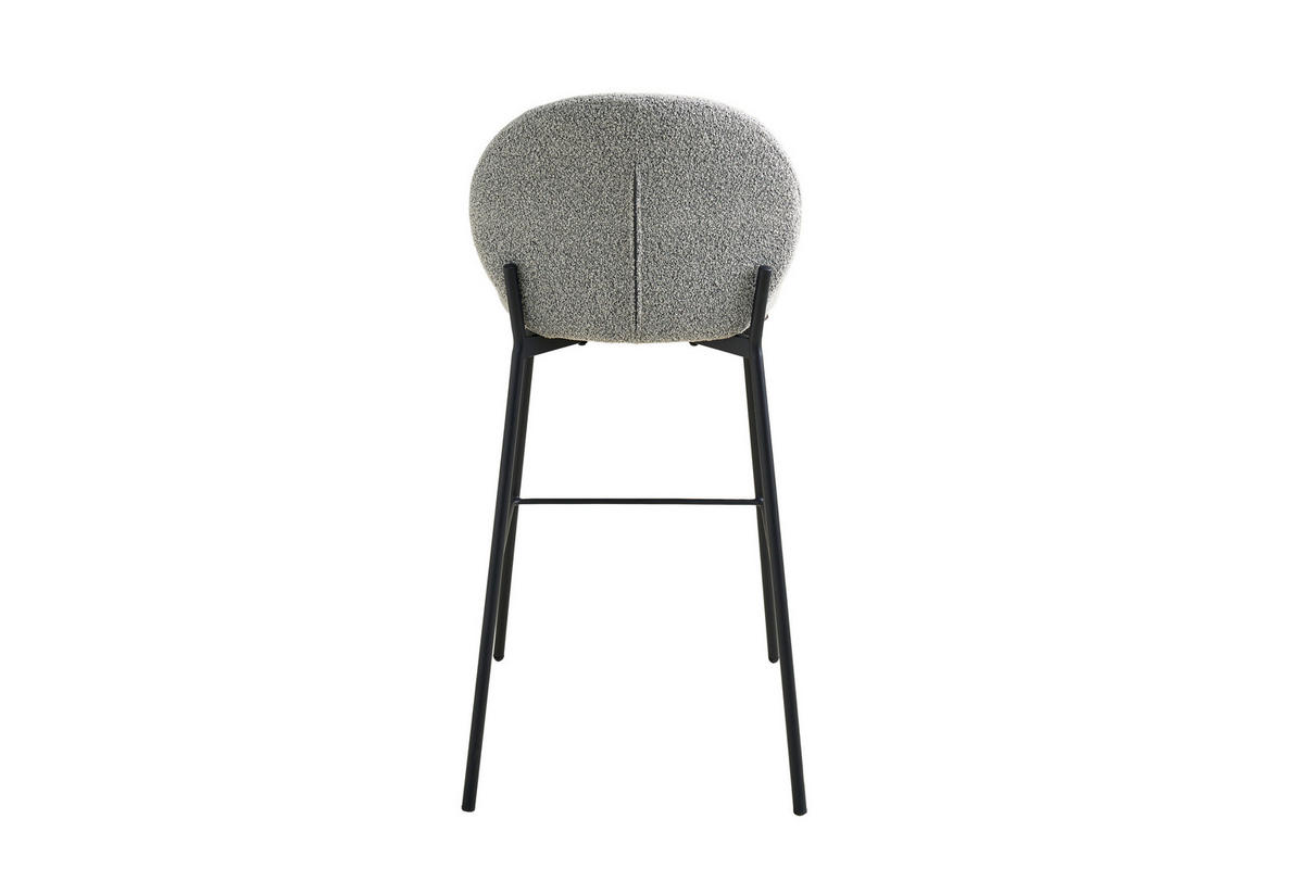 BARHOCKER-SET in Grau  - Schwarz/Grau, MODERN, Textil/Metall (47/102,7/52cm) - Schöner Wohnen