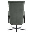 RELAXSESSEL in Textil Graublau  - Graublau/Schwarz, Design, Textil/Metall (68/117/85cm) - Cantus