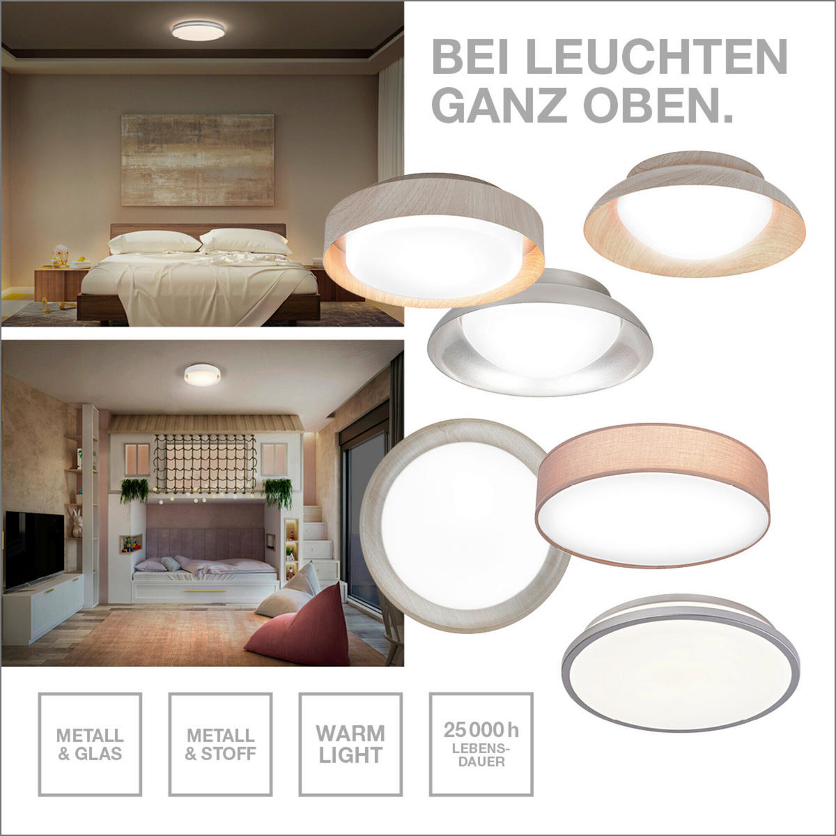 LED-DECKENLEUCHTE Orbis Spiral Round 50,6/5,6 cm   - Weiß, Design, Kunststoff/Metall (50,6/5,6cm) - Osram