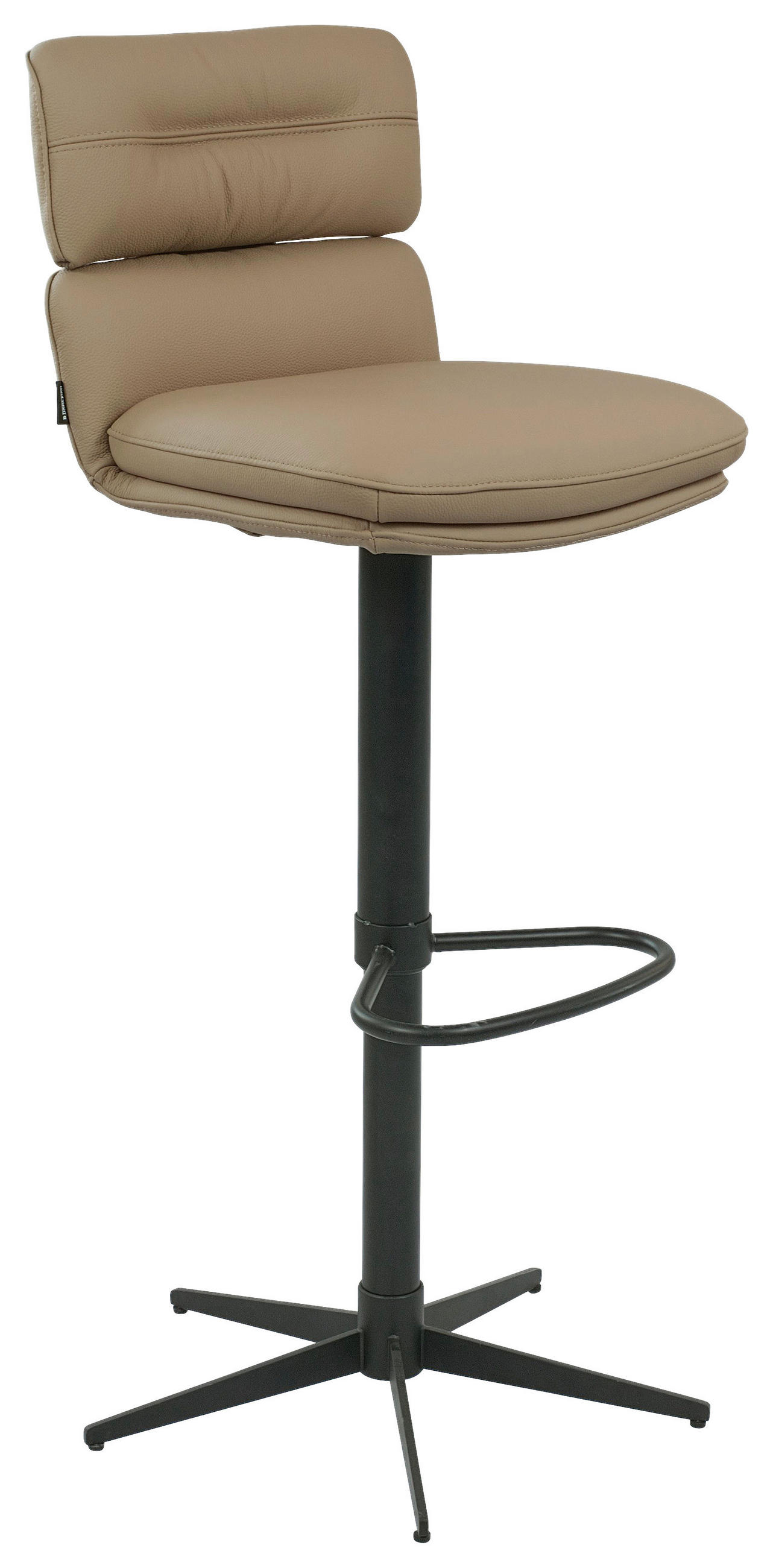BARPALL i svart, taupe  - svart/taupe, Design, metall/läder (42/99-117/50cm) - Dieter Knoll
