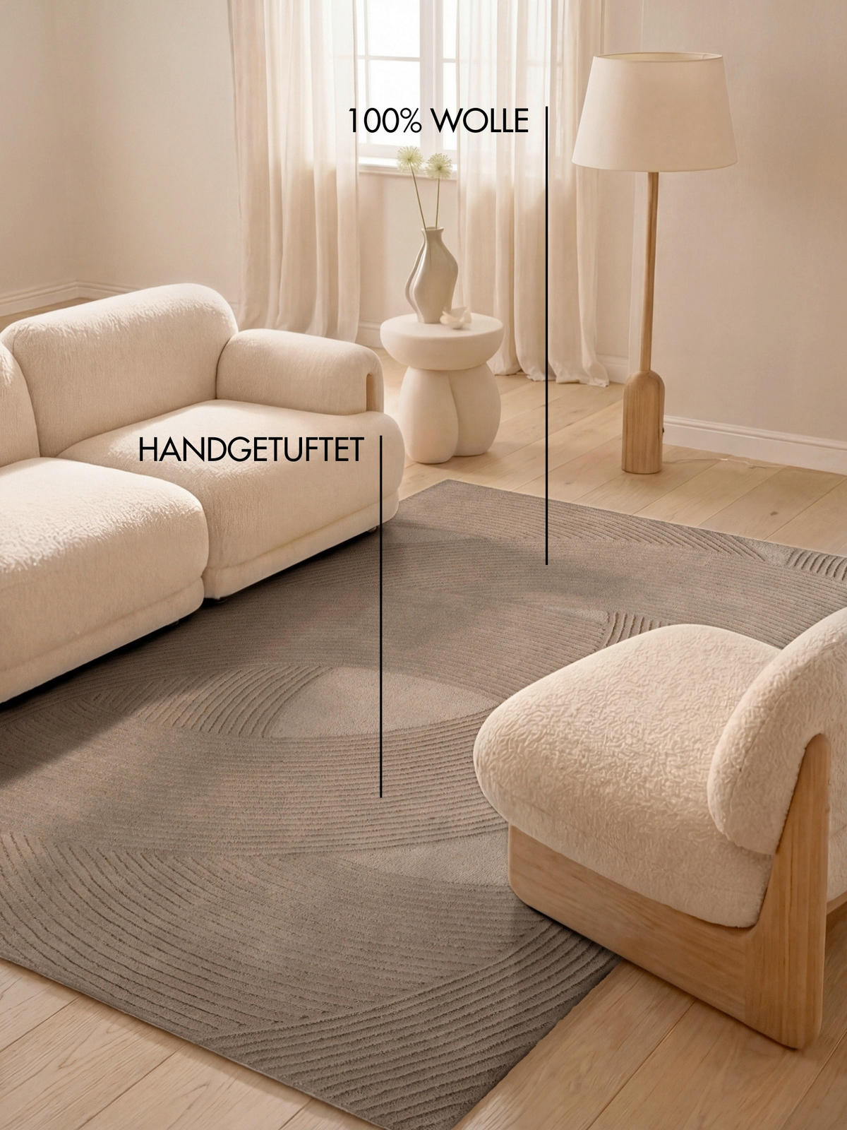 WOLLTEPPICH 200/300 cm Kensington Braun rechteckig  - Braun, Basics, Textil (200/300cm) - Ted Baker