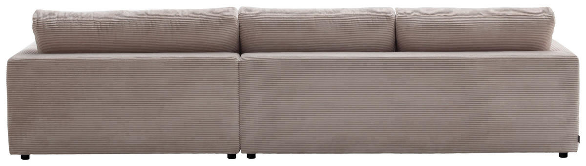 ECKSOFA  in Cord Beige  322/170 cm  - Beige/Schwarz, Design, Kunststoff/Textil (322/170cm) - Schöner Wohnen