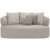 2-SITZER-SOFA in Plüsch Greige  - Greige/Graubraun, MODERN, Kunststoff/Textil (177/86/105cm) - Hom`in