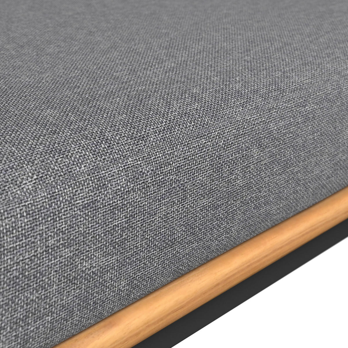 KERTI BÚTORSZETT 5 részes  - antracit/tíkfa színű, Modern, textil/fa - Ambia Garden