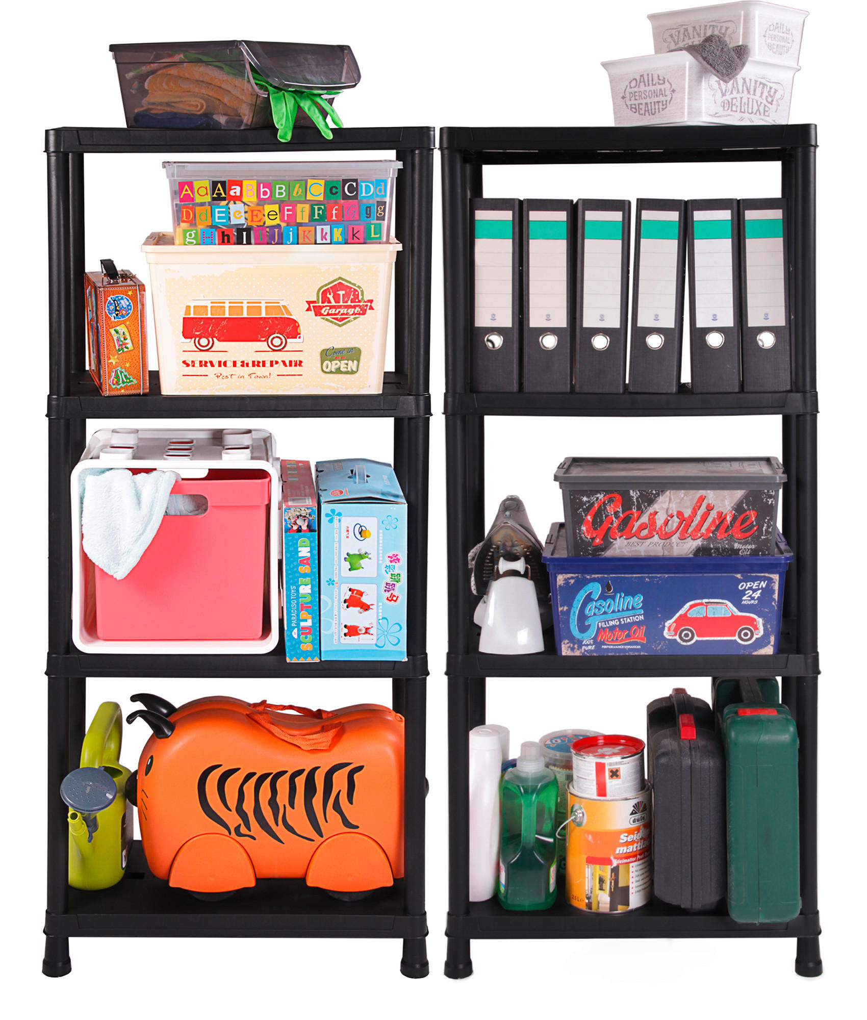 REGALSYSTEM 60/138/30 cm  - Anthrazit, Basics, Kunststoff (60/138/30cm)