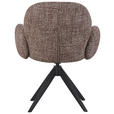 ARMLEHNSTUHL  in Eisen Webstoff  - Schwarz/Braun, Design, Textil/Metall (63/87/65cm) - Novel