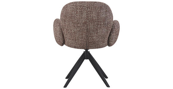 ARMLEHNSTUHL in Eisen Webstoff - Schwarz/Braun, Design, Textil/Metall (63/87/65cm) - Novel