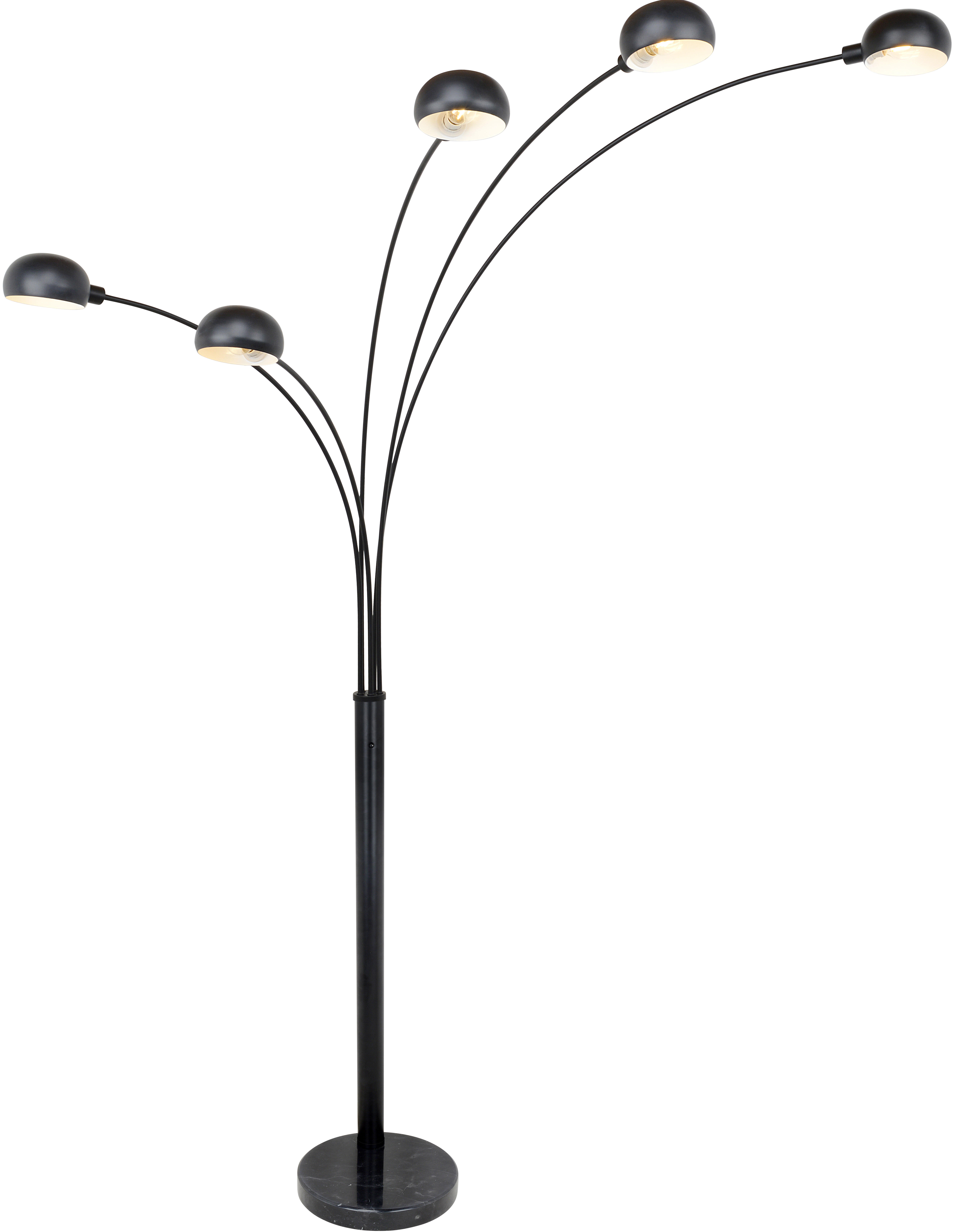 LAMPADAR CU PICIOR CURBAT - negru, Lifestyle, plastic/metal (130/120/210cm) - Novel