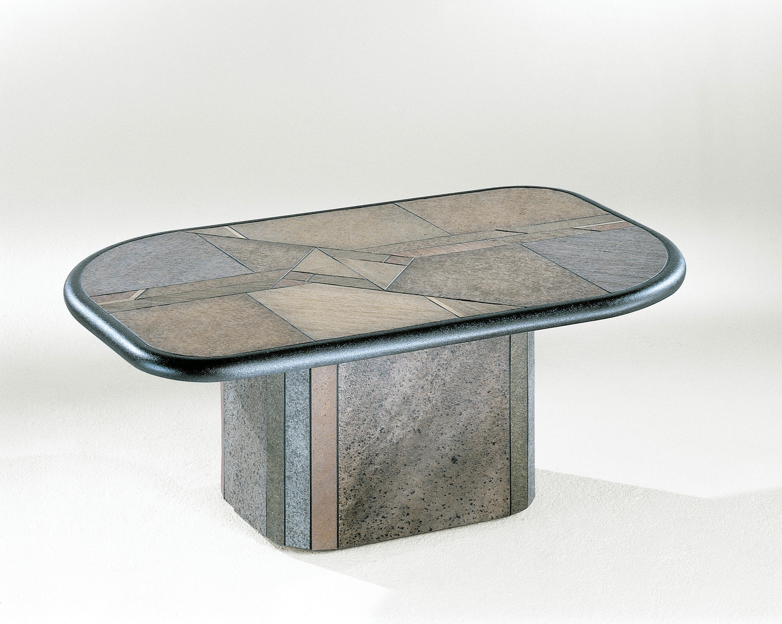 COUCHTISCH 76/126/48-64 cm rechteckig Multicolor, Schieferfarben  - Schieferfarben/Multicolor, Design, Stein/Metall (76/126/48-64cm) - Venjakob