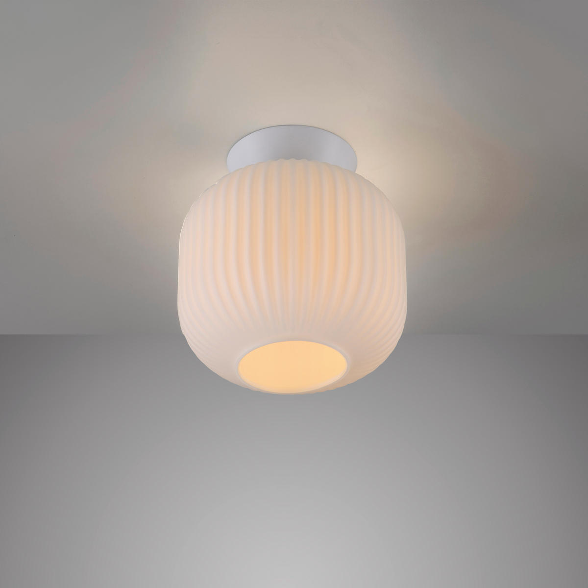LED-DECKENLEUCHTE SW NAMI 20/20/22 cm   - Weiß, KONVENTIONELL, Glas/Kunststoff (20/20/22cm) - Schöner Wohnen