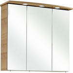 SPIEGELSCHRANK 75/72/20 cm  - Chromfarben/Eichefarben, KONVENTIONELL, Glas/Holzwerkstoff (75/72/20cm) - Xora