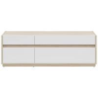 TV-ELEMENT Weiss, Eichefarben  173,5/58,2/42 cm  - Weiss/Eichefarben, Konventionell, Holzwerkstoff/Kunststoff (173,5/58,2/42cm) - Hom`in