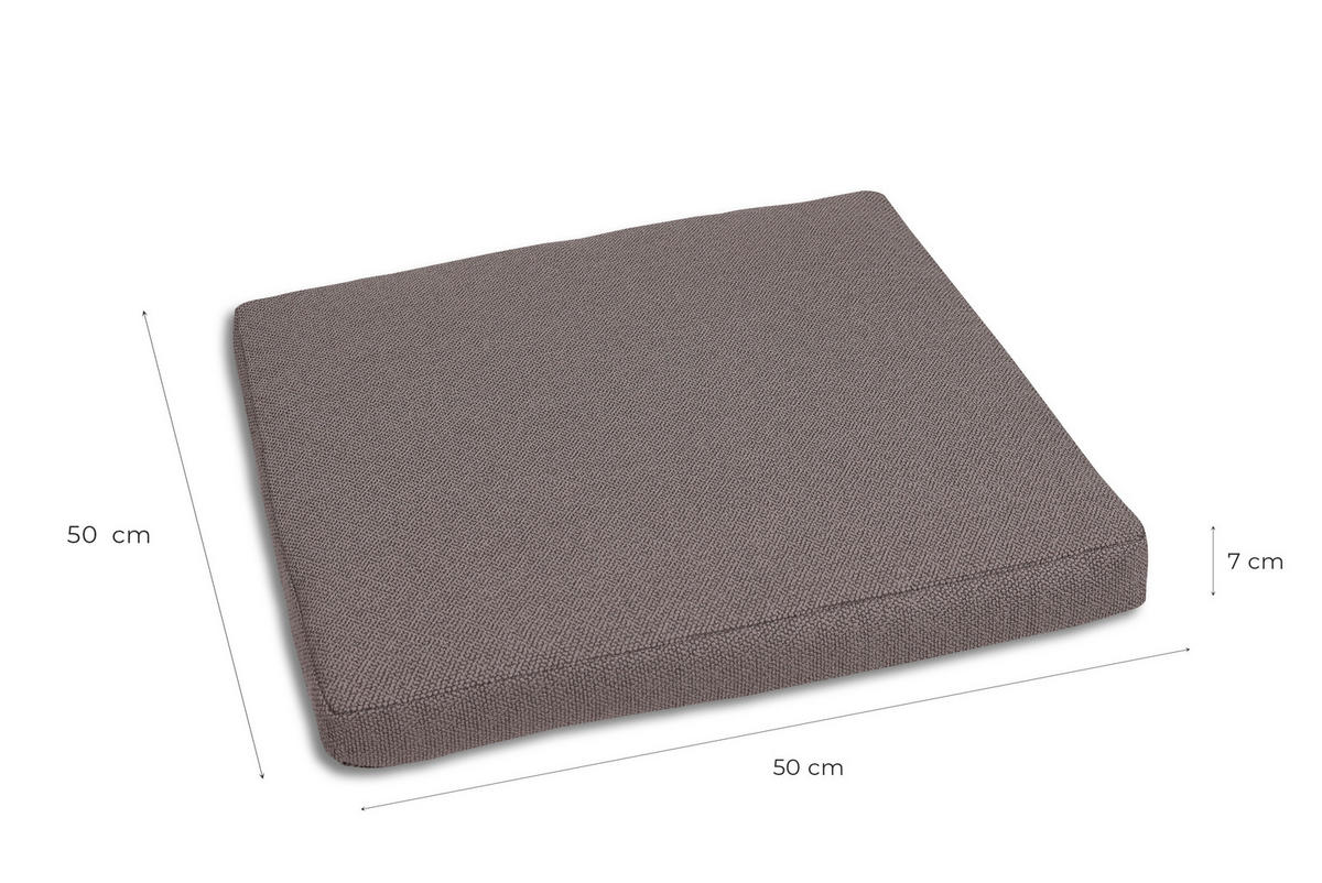 GARTENSITZKISSENSET Uni  - Taupe, Basics, Textil (46/7/46cm)