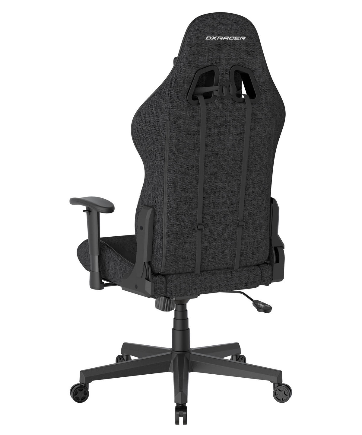 GAMINGSTUHL Schwarz Textil   - Schwarz/Weiß, KONVENTIONELL, Kunststoff/Textil (70/132/70cm) - Dxracer