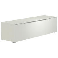 LOWBOARD Weiß, Alufarben  160/43/45 cm  - Alufarben/Weiß, Design, Glas/Holzwerkstoff (160/43/45cm) - Moderano